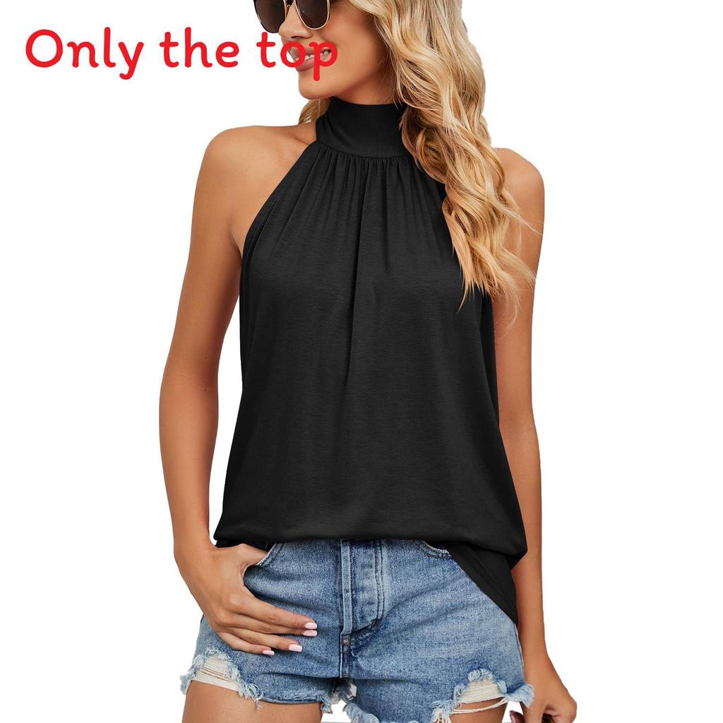 Sleeveless Knit Tank Top For Women With Tie Details Summer Casual Wear