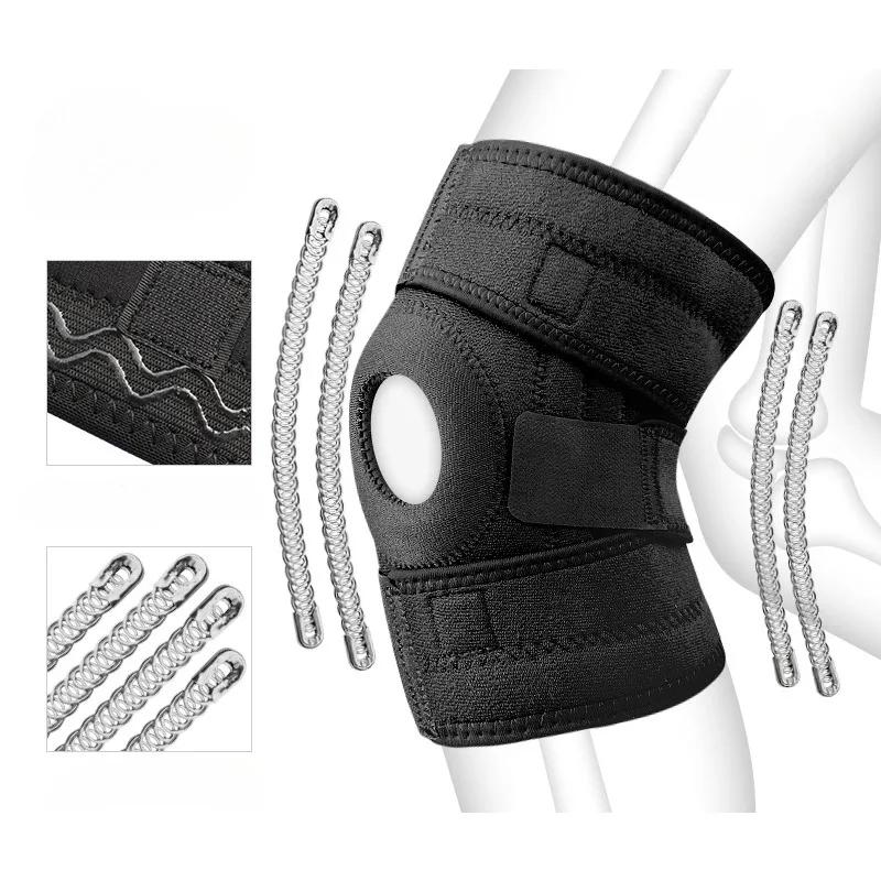 Спортивный наколенник, защита, эластичный нейлоновый бандаж, регулируемый, фитнес, поддержка локтя, для взрослых