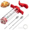 Meat Injector Syringe With Marinade Injector Needles for BBQ Grill Turkey Injector Kit Marinade Flavor Injector Home Outdoor