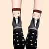 Wedding Crew Socks Gift Cartoon Bride Groom Pattern Cotton Socks Married Decoration Engagement Honeymoon Essential Gift