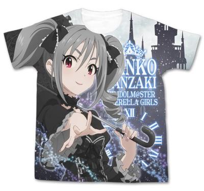 Футболка THE CINDERELLA GIRLS Ранко Канзаки с полной графикой белого цвета, размер M IDOLM@STER
