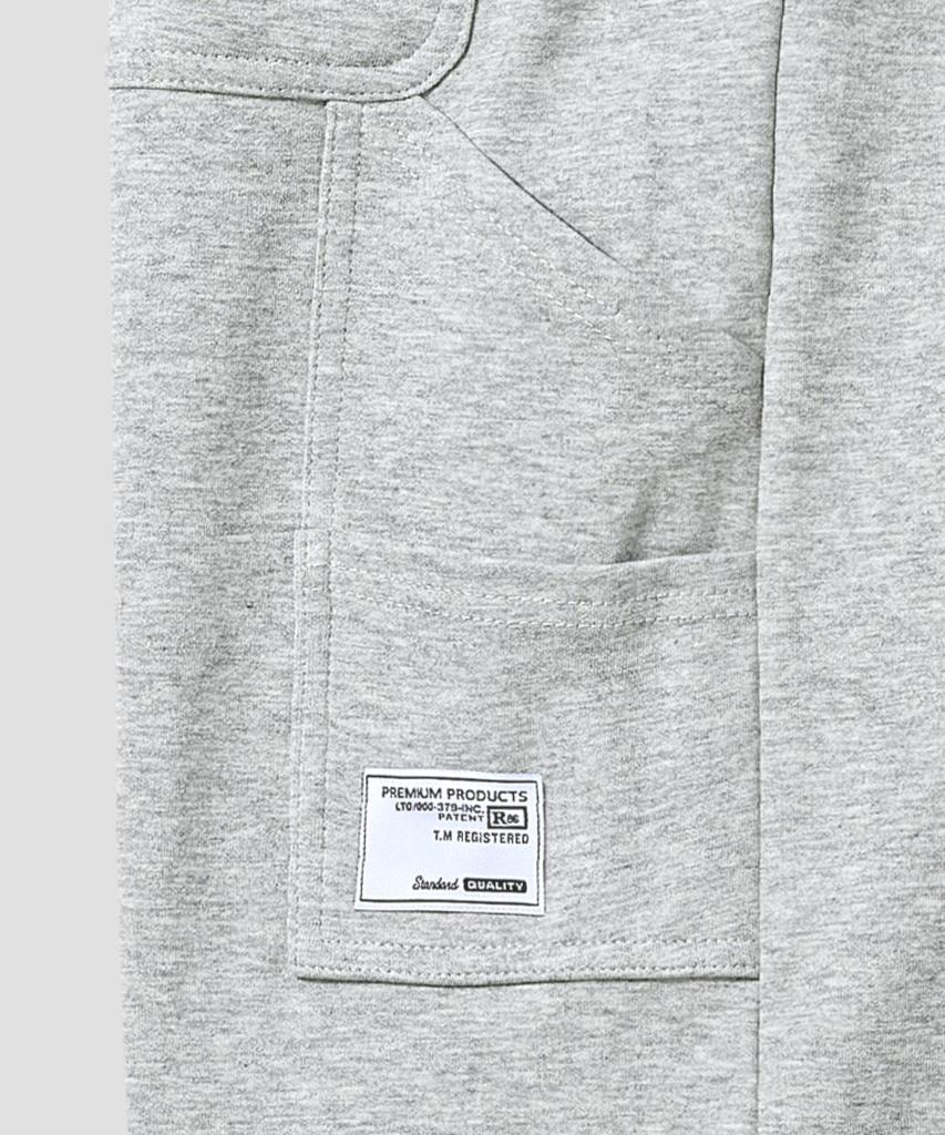 AGOD One-Pleat Carpenter Sweat Bermuda Shorts [Grey]