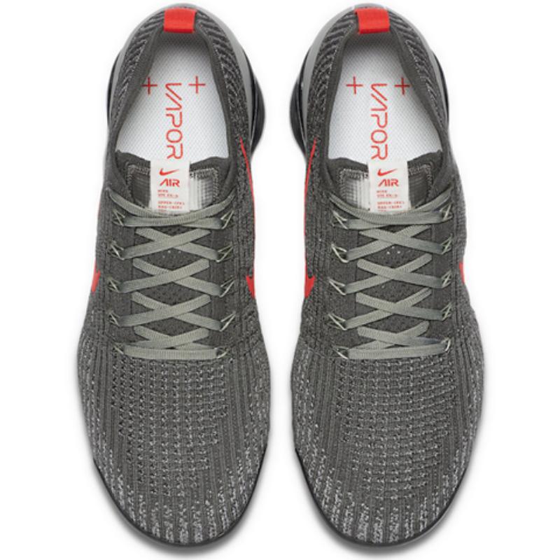 Nike Air VaporMax Flyknit 3 Серый/Красный трек Кроссовки для бега CT1270-001
