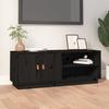 VidaXL TV Stand Black 105x34x40 Cm Solid Pine Wood 818224