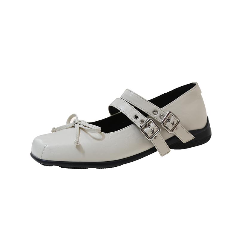 Fashion 2025 Designer Spring Women Mary Jane Shoes Fashion Square Toe Ladies Comfort Soft Sole Flats Women's Comfort Ballerinas Shoes
