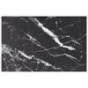 VidaXL Table Top Black 100x62cm 8mm Tempered Glass and Marble Design