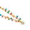 Luxenter Collier de cristal multicolore fini en or jaune 18K - Lision