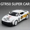Масштаб 1/32 GTR50 Игрушечные модели машинок Литые литые гоночные автомобили версии Lightning Track Модели с открытыми дверями Подарки для мальчиков