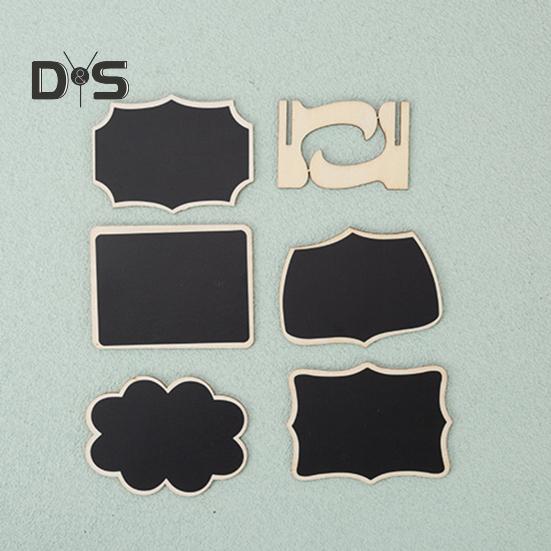 10 шт. Мини-знак на доске с подставкой, деревянная настольная доска, многоразовая односторонняя маленькая доска для сообщений, свадебная вечеринка, мероприятия, шведский стол, украшение