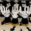 Halloween Decoration Witch Hand Candlestick Resin Table Candle Stick Gothic Home Decoration Scary Devil Palm Devil Hand Ornament