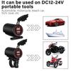 Motorcycle USB Charger 12-24V Dual Port Fast Charging USB Socket Power Outlet Waterproof Fast Charger for Phone GPS Camera