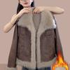 Winter New Fur Integrated Short Leather Jacket Women's Fleece Thickened Age-reducing Imitation Fur Top