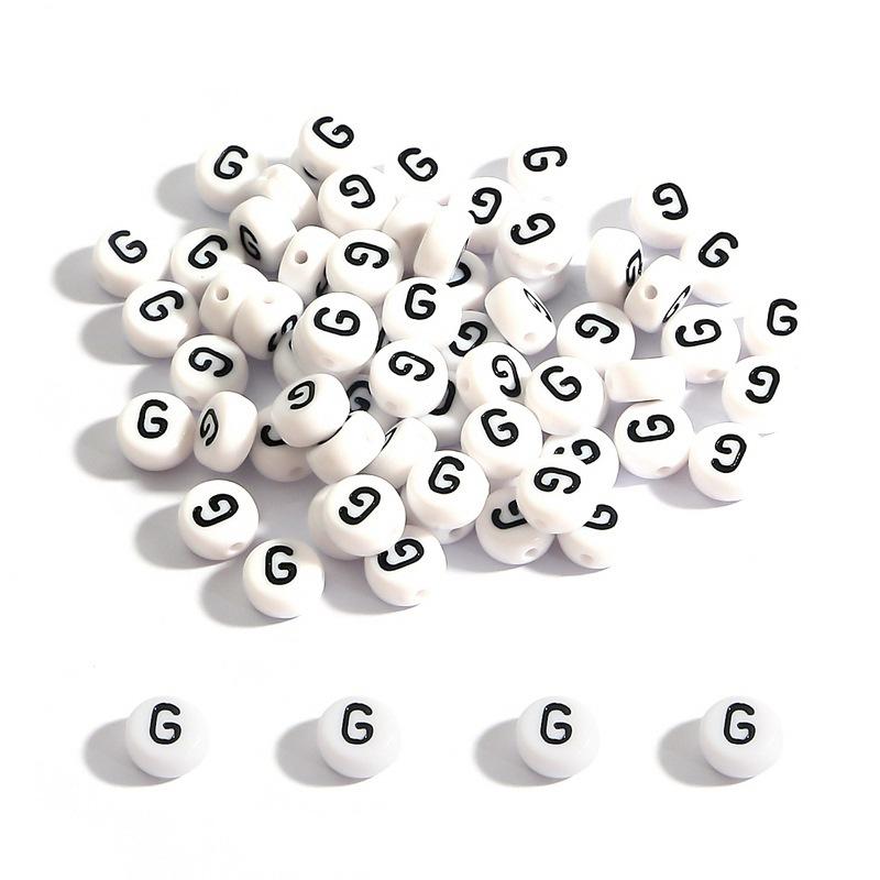 Бусины для браслетов ручной работы 4*7 мм Акриловые бусины с буквами алфавита Плоские бусины DIY Детские инструменты для плетения Бисероплетение Аксессуары для самодельных браслетов