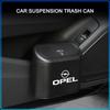 1Pcs Car Trash Can Storage Box Vehicle Garbage Dust Case Emblem For Opel Astra H G J Insignia Mokka Zafira Corsa Vectra B C D