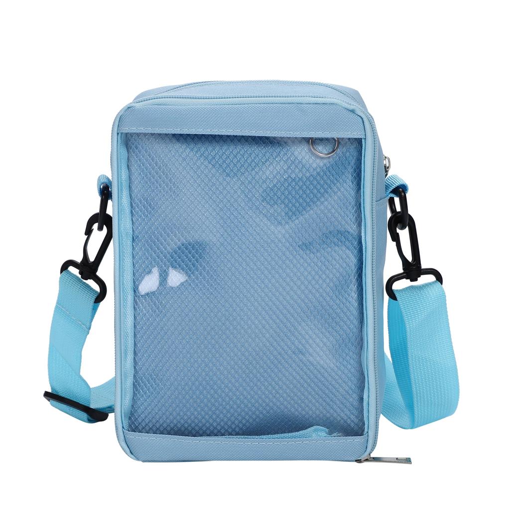 Harujio Ita Small Mini Shoulder Cute Bag, Bag, Black, White, (Light Blue)