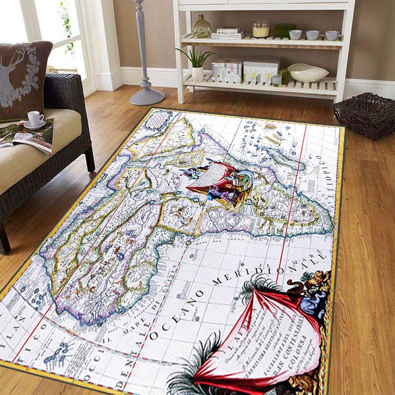 Ковер с навигационной картой древнего мира для гостиной, мягкий фланелевой коврик для спальни, противоскользящий коврик для ванной комнаты, детский игровой коврик