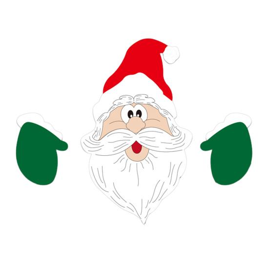 Рождественские украшения на забор Деревянный выглядывающий Санта Декор для двора Всепогодное украшение для дома и улицы для газона, сада, забора