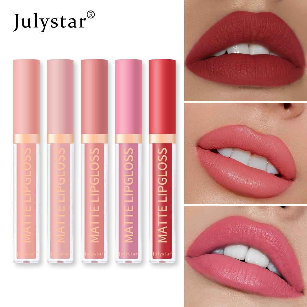 Lip gloss water-mist matte liquid lipstick for women, European and American Christmas makeup, long-lasting, non-transfer lip color