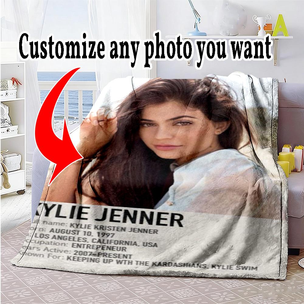 Customize Photo Personalized photos Blanket Cozy Customizable Blanket Soft & Cozy Versatile for Seaside Sofa Picnics Bed for All Occasions