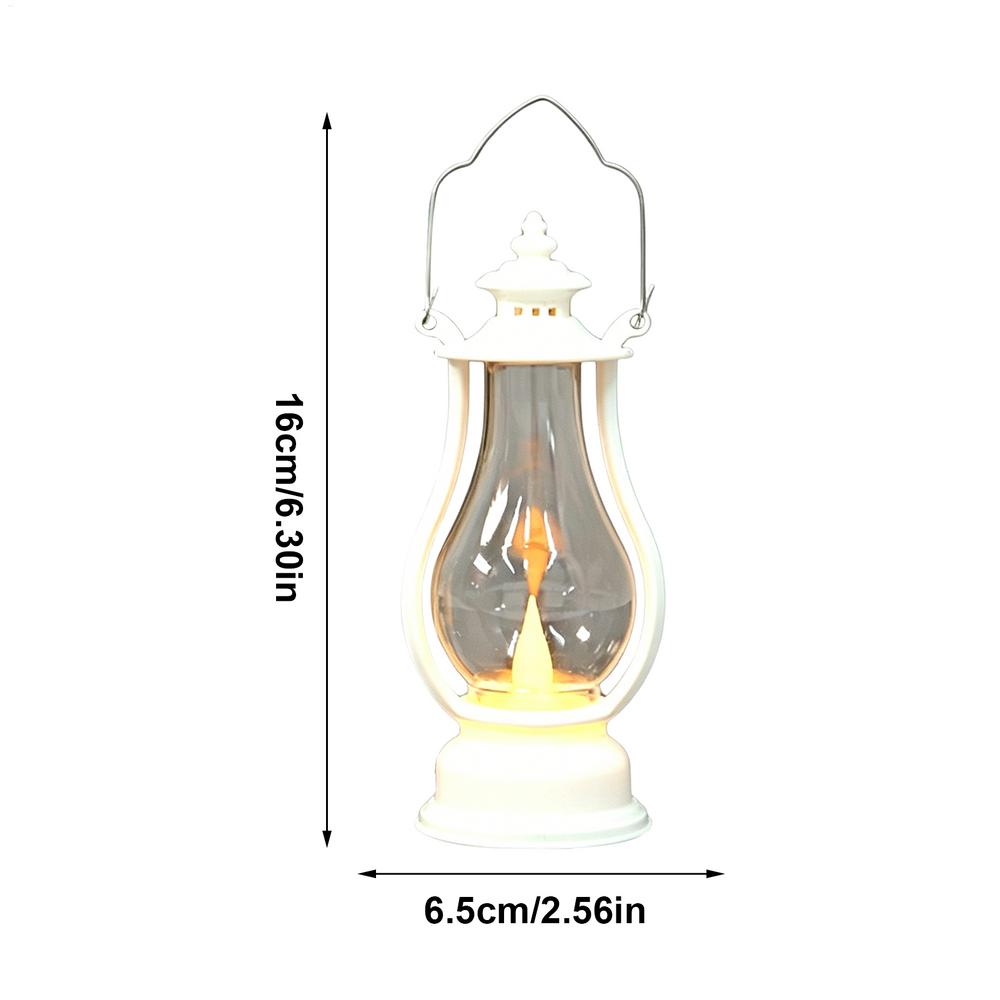 Vintage LED Oil Lamp Portable Hangable Battery Operated Electric Lantern for Home Living Room Bedroom Table Centerpiece Holiday
