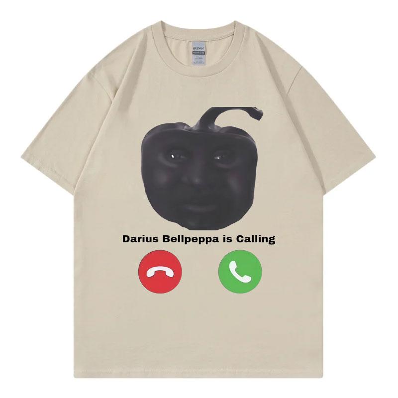 Darius Bellpeppa est llaUnisexdo camisetas divertidas Meme moda de venta al por Unisexor tendencia Camiseta de Unisexga corta Camise