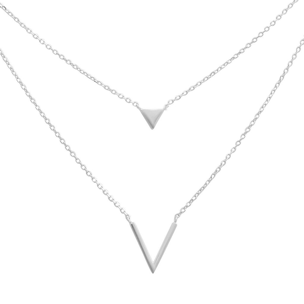 Серебряное колье с без камней, вес изделия 4,24 гр (2183938)