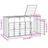 3 Ton Brown Waste Bin Enclosure 216 x 81 x 115 cm Steel