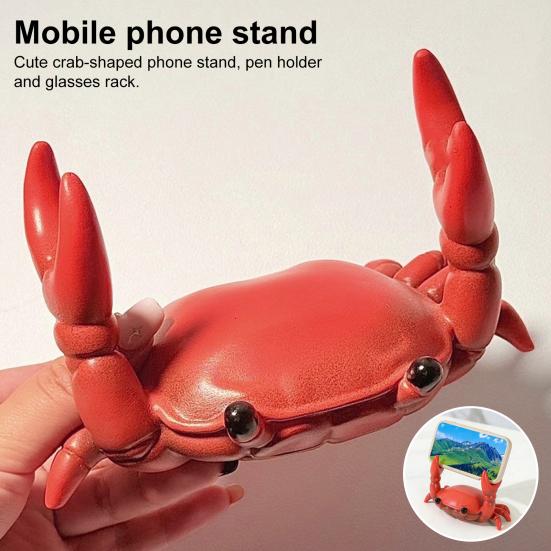 Держатель для мобильного телефона 3D Дизайн крабовой клешни Подставка для телефона Декоративная настольная подставка Стабильная поддержка для горизонтального и вертикального просмотра