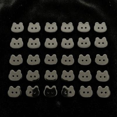 30 шт. Кнопок с черным котенком 12 мм, милые кнопки-китти из смолы, кнопки с полосатым котенком, модные креативные кнопки с рыжим котенком, аксессуары для одежды