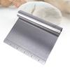 Stainless Steel Bench Scraper & Dough Cutter Multi Function Kitchen Tool Scoop Scraper Best Pizza And Dough Cutter Set Of 2