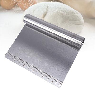 Скребок из нержавеющей стали и резак для теста, многофункциональный кухонный инструмент, скребок, лучший резак для пиццы и теста, набор из 2 шт.