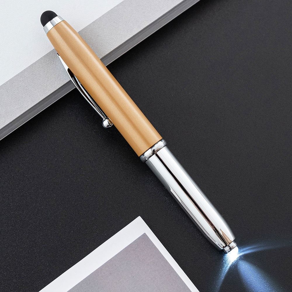 Со светодиодной подсветкой Строительные инструменты Многофункциональная ручка Шариковая ручка Открытый инструмент Емкостная ручка