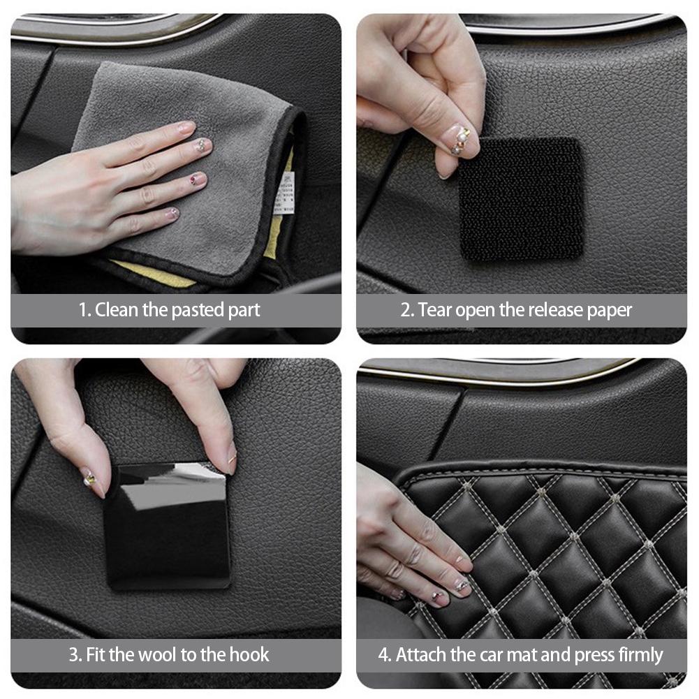 Car Double Faced Fixing Floor Mats Stickers Foot Pad for Carpet Pad Dashboard Mat High Adhesive Fixed Patch Anti Skid Grip Tape Sticker