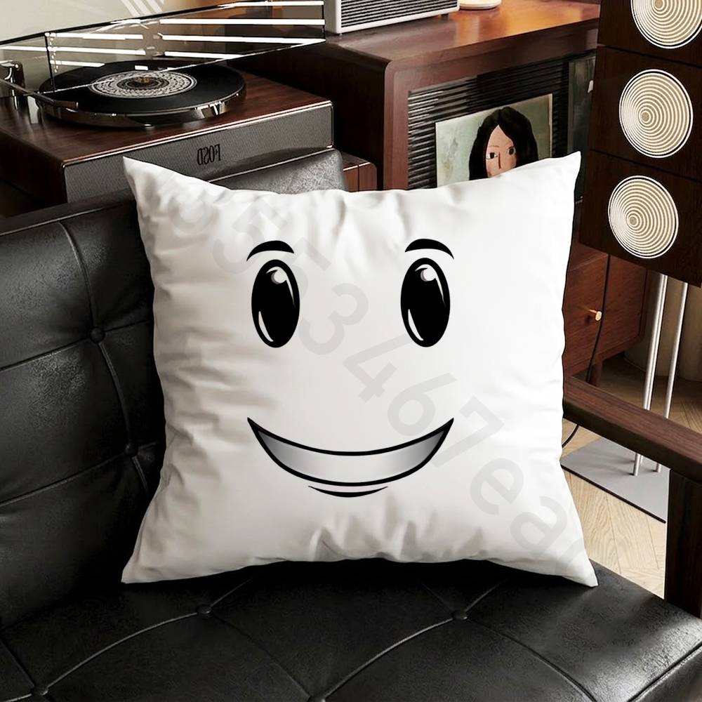 Man Face Winning Smile pillowcase casual style decoration suitable for home decoration (excluding pillow core)