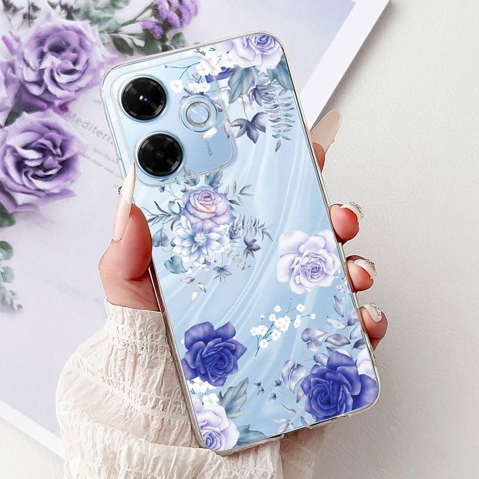 New For Xiaomi Redmi 13x 4G Case Cute Cartoon Panda Machine Flower TPU Soft Silicone Cover For Xiomi Redmi 13X Shockproof Bumper