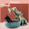 Resin Hippo Figurine Candy Dish Key Holder For Home Decor Gift