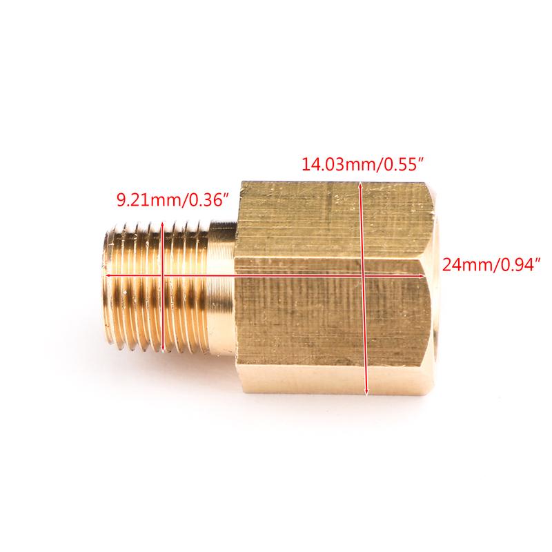 Artudatech Адаптер резьбы датчика манометра 1/8 NPT female на 1/8 BSPT male Адаптер давления масла Автомобильные аксессуары