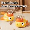 Pet Puzzle Feeder Dog Treat Dispensing Toy Interactive Pet Food Treat Dispenser Cartoon Duck Anti-slip Pet Automatic Feeder Toys