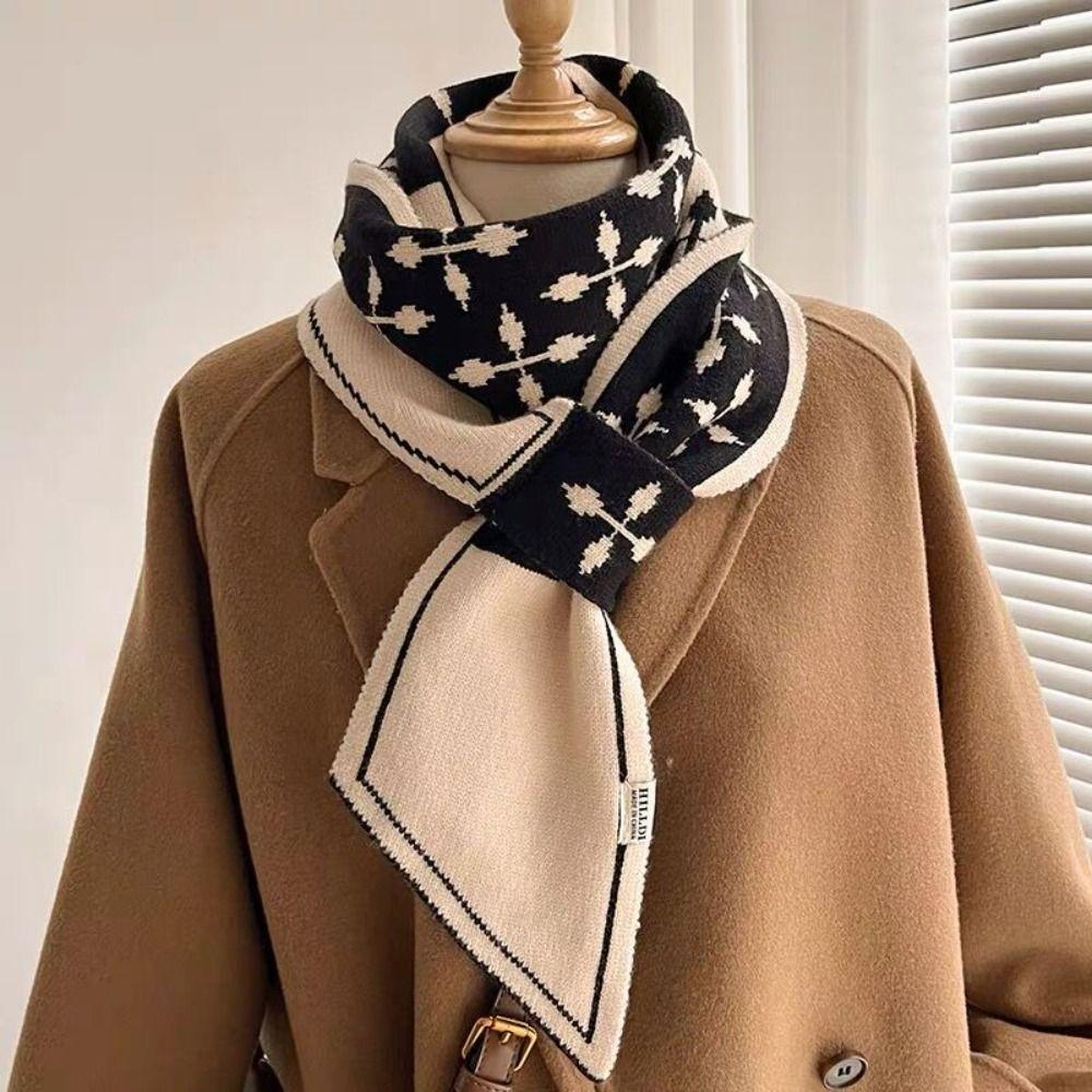 Fashion Long Skinny Scarves Luxury Neck Tie Scarf New Cashmere Knitted Scarf
