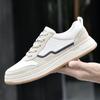 Fashion Men New Fashion Top Layer Cowhide White Casual Board Shoe Male Breathable Sport Shoes Men Genuine Leather Comfy Lace-up Sneakers