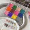 Colorful Nail Art Glitter Set 12 Grids/Box Nail Charms Decorations  Nail Decoration