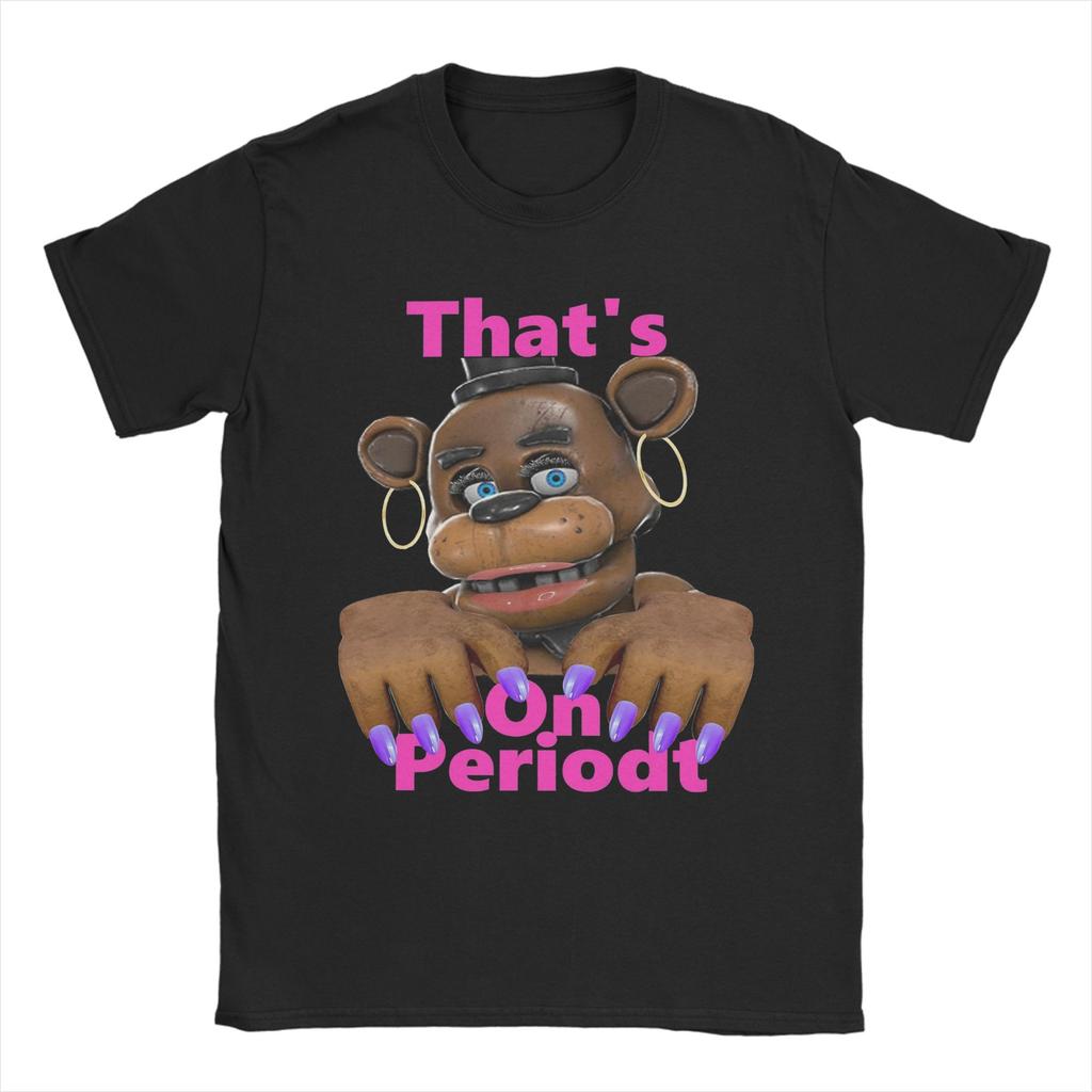 All Seasons FNAF At Freddys T Shirt for Unisex Cotton Tee Shirt Short Sleeve Pure Cotton Tops Streetwear Fashion Casual Tshirt