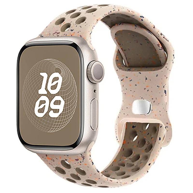 Спортивный ремешок с цветными частицами, резиновый ремешок для Apple Watch 49 мм 46 мм 45 мм 44 мм 42 мм 41 мм 40 мм для IWatch 11 10 9 8 7 6 5 4 3 SE