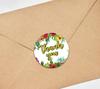 Darling Souvenir Border Round Classic Thank You Stickers 45 Pcs Non Customized-1.6