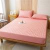 Waterproof Quilted Fitted Sheet Washable Bed Cover Queen Breathable Bedcloth Bedspread Bed Protector Pad (No Piollowcase)