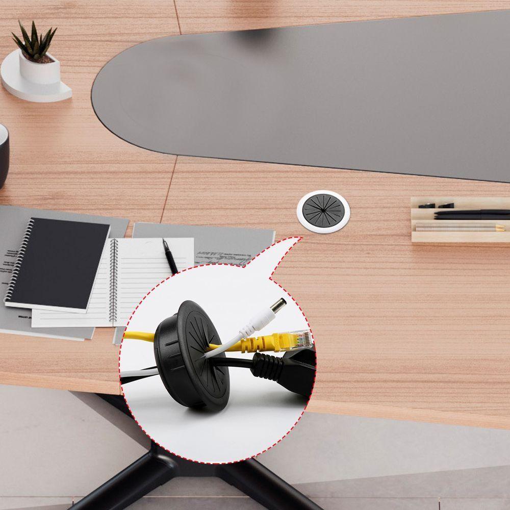 Dustproof Wire Hole Covers Grommet Round Line Storage Holder Wire Organizer Cable Hole Cover Table