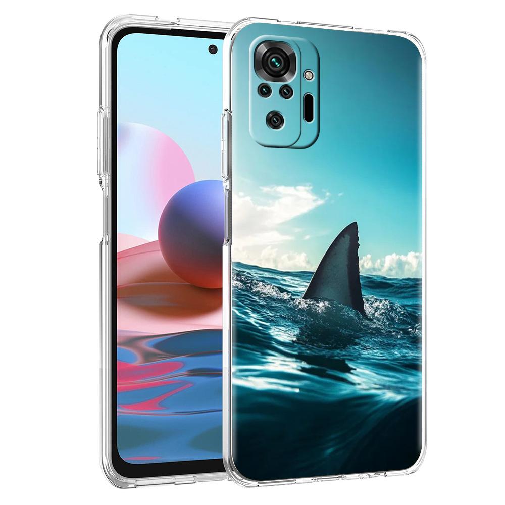 Чехол для телефона для Xiaomi Redmi Note 15 14 5G 13 12 10 11 Pro Plus 4G 14C 13C 12C Мягкий ТПУ Чехол Акула