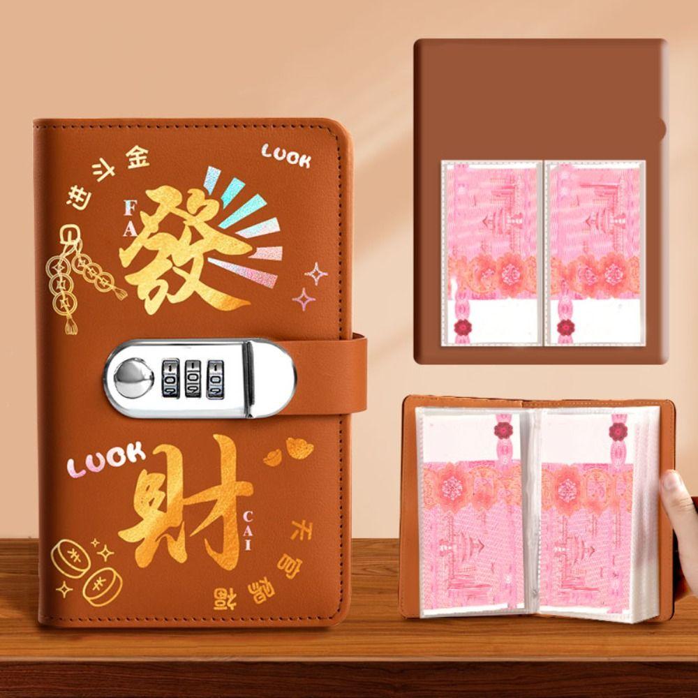 50 листов Бюджетная папка с замком из искусственной кожи, планировщик, органайзер, нержавеющая сталь