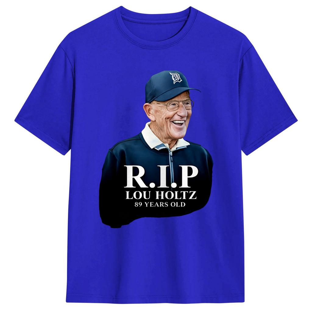 Unisexs Lou Holtz 19372026 Memorial T Shirt 100 Cotton Clothes Funny Short Sleeve Round Collar Tee Shirt Printed TShirts
