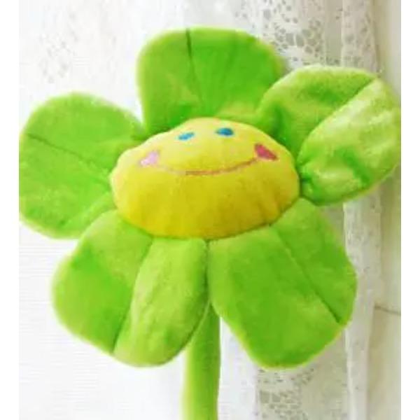 Cartoon Household Toys Multifunctional Smile Sunflowers Plush Plants Baby Bed Decoration Room Decoration Curtain Buckle Gift
